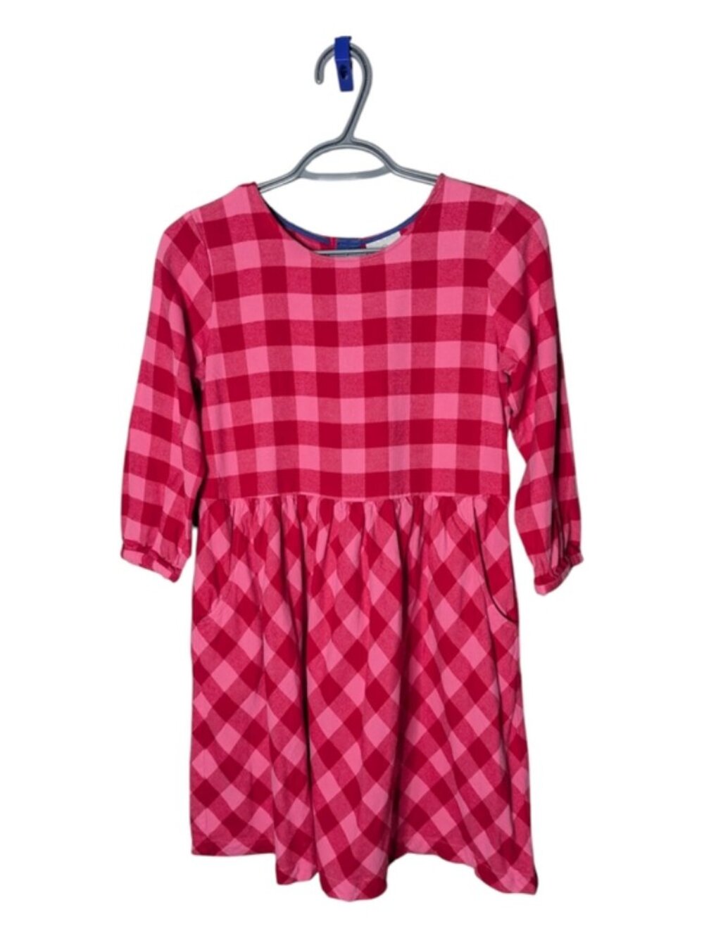 Hanna Andersson Buffalo Plaid Flannel Playdress Pink/Red Size 12 (150cm)